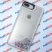 Чехол-переливашка пластиковый для iPhone 7 plus/8 plus под полиграфическую вставку, прозрачный с блестками