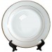 Тарелка керамическая белая для сублимации, диаметр 20,4 см, с подставкой