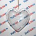 Ёлочный шар в форме сердца под полиграфическую вставку, 8 см