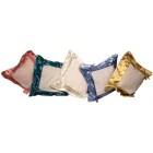 Подушка для сублимации 46х46 см, с квадратным материалом под нанесение, на пуговицах. Цвет: бордовый, бронзовый, голубой, золотой, изумрудный, красный, персиковый, салатовый, светло-сиреневый, серебряный, темно-синий, фиолетовый