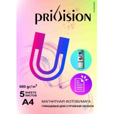 Фотобумага глянцевая магнитная Privision (A4, 680 г/кв.м, 10 листов)